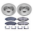 KOE7883 Front Brake Disc and Pad Kit, Natural Finish, Plain Surface, 6 Lugs, 345 mm, Ceramic, Z17 OE Replacement
