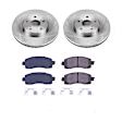 KOE7891 Front OE Stock Replacement Low-Dust Ceramic Brake Pad and Rotor Kit, With 277mm Front Rotor