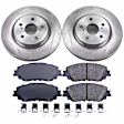 KOE7895 Front Brake Disc and Pad Kit, Plain Surface, 5 Lugs, Ceramic, Z17 OE Replacement Series