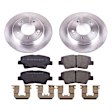 2018 Hyundai Elantra - Rear Brake Disc and Pad Kit, Plain Surface, 5 Lugs, 262.2 mm, Ceramic, With Rear Disc, 1.6L 4Cyl, OE Replacement