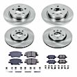 2016 Chevrolet Cruze - Front and Rear Brake Disc and Pad Kit, Natural Finish, Plain Surface, 5 Lugs, 268 mm, Ceramic, 1.4L 4Cyl, Z17 OE Replacement