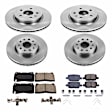 4-Wheel Set Power Stop&reg; KOE7908 Front and Rear OE Stock Replacement Low-Dust Ceramic Brake Pad and Rotor Kit
