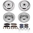 4-Wheel Set Power Stop&reg; KOE7909 Front and Rear OE Stock Replacement Low-Dust Ceramic Brake Pad and Rotor Kit