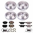 4-Wheel Set Power Stop&reg; KOE7916 Front and Rear OE Stock Replacement Low-Dust Ceramic Brake Pad and Rotor Kit