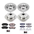 2017 Subaru Impreza - Front and Rear Brake Disc and Pad Kit, Natural Finish, Plain Surface, 5 Lugs, 274 mm, Ceramic, 2.0L 4Cyl, OE Replacement