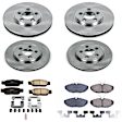 4-Wheel Set Power Stop&reg; KOE7937 Front and Rear OE Stock Replacement Low-Dust Ceramic Brake Pad and Rotor Kit