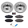 KOE7963 Front Brake Disc and Pad Kit, Plain Surface, 5 Lugs, 329.18 mm, Ceramic, Z17 OE Replacement