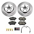 KOE7980 Front Brake Disc and Pad Kit, Plain Surface, 5 Lugs, 294 mm, Ceramic, Z17 OE Replacement