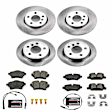 4-Wheel Set Power Stop&reg; KOE7981 Front and Rear OE Stock Replacement Low-Dust Ceramic Brake Pad and Rotor Kit