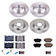 4-Wheel Set Power Stop&reg; KOE7987 Front and Rear OE Stock Replacement Low-Dust Ceramic Brake Pad and Rotor Kit