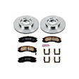 KOE798 Front Brake Disc and Pad Kit, Natural Finish, Plain Surface, 5 Lugs, 276 mm, Ceramic, OE Replacement