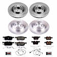 4-Wheel Set Power Stop&reg; KOE7992 Front and Rear OE Stock Replacement Low-Dust Ceramic Brake Pad and Rotor Kit