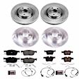 4-Wheel Set Power Stop&reg; KOE7993 Front and Rear OE Stock Replacement Low-Dust Ceramic Brake Pad and Rotor Kit