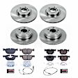2018 BMW X5 - Front and Rear Brake Disc and Pad Kit, Natural Finish, Plain Surface, 5 Lugs, 319.8 mm, Ceramic, 2.0L 4Cyl, Z17 OE Replacement