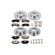 4-Wheel Set Power Stop&reg; KOE799 Front and Rear OE Stock Replacement Low-Dust Ceramic Brake Pad and Rotor Kit