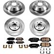 2018 Hyundai Santa Fe Sport - Front and Rear Brake Disc and Pad Kit, Plain Surface, 5 Lugs, 320 mm, Ceramic, OE Replacement
