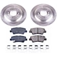 KOE8016 Rear Brake Disc and Pad Kit, 5 Lugs, Ceramic, For Models with Electronic Parking Brake, Z17 OE Replacement