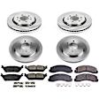 4-Wheel Set Power Stop&reg; KOE8026 Front and Rear OE Stock Replacement Low-Dust Ceramic Brake Pad and Rotor Kit