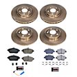 2016 Mercedes Benz CLA250 - Front and Rear Brake Disc and Pad Kit, Plain Surface, 5 Lugs, 295 mm, Ceramic, exc. Sport Package (Non-drilled OEM front rotors), Z17 OE Replacement
