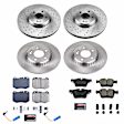 4-Wheel Set Power Stop&reg; KOE8050 Front and Rear OE Stock Replacement Low-Dust Ceramic Brake Pad and Rotor Kit