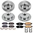 4-Wheel Set Power Stop&reg; KOE8061 Front and Rear OE Stock Replacement Low-Dust Ceramic Brake Pad and Rotor Kit
