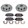 KOE8062 Rear Brake Disc and Pad Kit, Plain Surface, 5 Lugs, 308 mm, Ceramic, Z17 OE Replacement