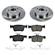 KOE8063 Rear Brake Disc and Pad Kit, Plain Surface 5 Lugs 281.6 mm Ceramic OE Replacement