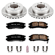 KOE806 Rear Brake Disc and Pad Kit, Natural Finish, Plain Surface, 5 Lugs, 266 mm, Ceramic, Z17 OE Replacement