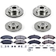 4-Wheel Set Power Stop&reg; KOE8071 Front and Rear OE Stock Replacement Low-Dust Ceramic Brake Pad and Rotor Kit