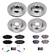 4-Wheel Set Power Stop&reg; KOE8074 Front and Rear OE Stock Replacement Low-Dust Ceramic Brake Pad and Rotor Kit