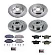 2018 Honda Accord - Front and Rear Brake Disc and Pad Kit, Plain Surface, 5 Lugs, 281.6 mm, Ceramic, 1.5L 4Cyl, OE Replacement
