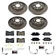 2024 Chevrolet Silverado 1500 - Front and Rear Brake Disc and Pad Kit, Plain Surface, 6 Lugs, 345.2 mm, Ceramic, 3.0L 6Cyl, Z17 OE Replacement