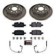 KOE8173 Rear Brake Disc and Pad Kit, Natural Finish, Plain Surface, 6 Lugs, 345.2 mm, Ceramic, Z17 OE Replacement