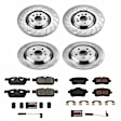 4-Wheel Set Power Stop&reg; KOE8191 Front and Rear OE Stock Replacement Low-Dust Ceramic Brake Pad and Rotor Kit