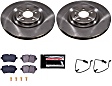 2020 Audi Q7 - Rear Brake Disc and Pad Kit, Plain Surface, 5 Lugs, 349.7 mm, Ceramic, To 11/25/2019, Z17 OE Replacement