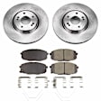 KOE8271 Front Brake Disc and Pad Kit, Natural Finish, Plain Surface, 5 Lugs, 320.04 mm, Ceramic, Z17 OE Replacement