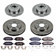 4-Wheel Set Power Stop&reg; KOE8272 Front and Rear OE Stock Replacement Low-Dust Ceramic Brake Pad and Rotor Kit