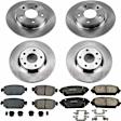 4-Wheel Set Power Stop&reg; KOE8282 Front and Rear OE Stock Replacement Low-Dust Ceramic Brake Pad and Rotor Kit
