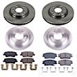 2017 Hyundai Elantra - Front and Rear Brake Disc and Pad Kit, Plain Surface, 5 Lugs, 262.2 mm, Ceramic, With Rear Disc, 1.6L 4Cyl, OE Replacement