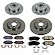 4-Wheel Set Power Stop&reg; KOE8288 Front and Rear OE Stock Replacement Low-Dust Ceramic Brake Pad and Rotor Kit