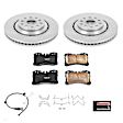 KOE8320 Front Brake Disc and Pad Kit, Natural Finish, Plain Surface, 5 Lugs, 356.87 mm, Ceramic, Z17 OE Replacement