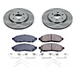 2019 Nissan Frontier - Front Brake Disc and Pad Kit, Natural Finish, Plain Surface, 6 Lugs, 296 mm, Ceramic, RWD, 4.0L 6Cyl, Z17 OE Replacement
