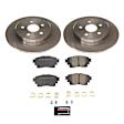 2019 Toyota Corolla - Rear Brake Disc and Pad Kit, Natural Finish, Plain Surface, 5 Lugs, Front-281.94 mm/Rear-264.16 mm, Ceramic, 2.0L 4Cyl, OE Replacement