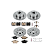 4-Wheel Set Power Stop&reg; KOE833 Front and Rear OE Stock Replacement Low-Dust Ceramic Brake Pad and Rotor Kit