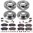 4-Wheel Set Power Stop&reg; KOE8342 Front and Rear OE Stock Replacement Low-Dust Ceramic Brake Pad and Rotor Kit
