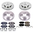 4-Wheel Set Power Stop&reg; KOE8346 Front and Rear OE Stock Replacement Low-Dust Ceramic Brake Pad and Rotor Kit