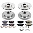 2020 Infiniti QX60 - Front and Rear Brake Disc and Pad Kit, Natural Finish, Plain Surface, 5 Lugs, 308 mm, Ceramic, 3.5L 6Cyl, OE Replacement