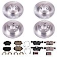 4-Wheel Set Power Stop&reg; KOE8356 Front and Rear OE Stock Replacement Low-Dust Ceramic Brake Pad and Rotor Kit