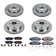 2021 Nissan Frontier - Front and Rear Brake Disc and Pad Kit, Natural Finish, Plain Surface, 6 Lugs, 285.5 mm, Ceramic, 3.8L 6Cyl, Z17 OE Replacement