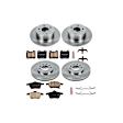 4-Wheel Set Power Stop&reg; KOE835 Front and Rear OE Stock Replacement Low-Dust Ceramic Brake Pad and Rotor Kit
